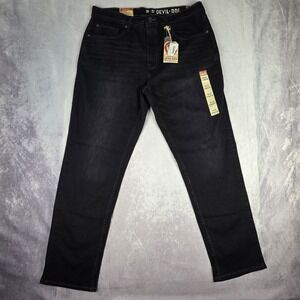 Devil Dog Dungarees Mens 38x32 Black Straight Leg Rockingham Athletic DD5013 New